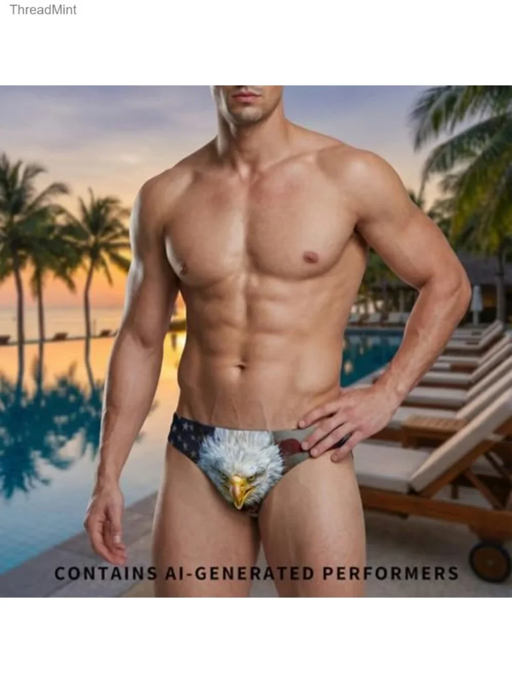 Men's Swim Trunks Briefs Quick-Dry Polyester Spandex Swimsuit